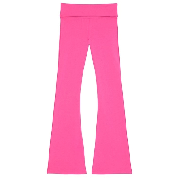 VS PINK YOGA PANTS BLING FLARE LEGGINGS ROSE Y2K - Picture 3 of 7